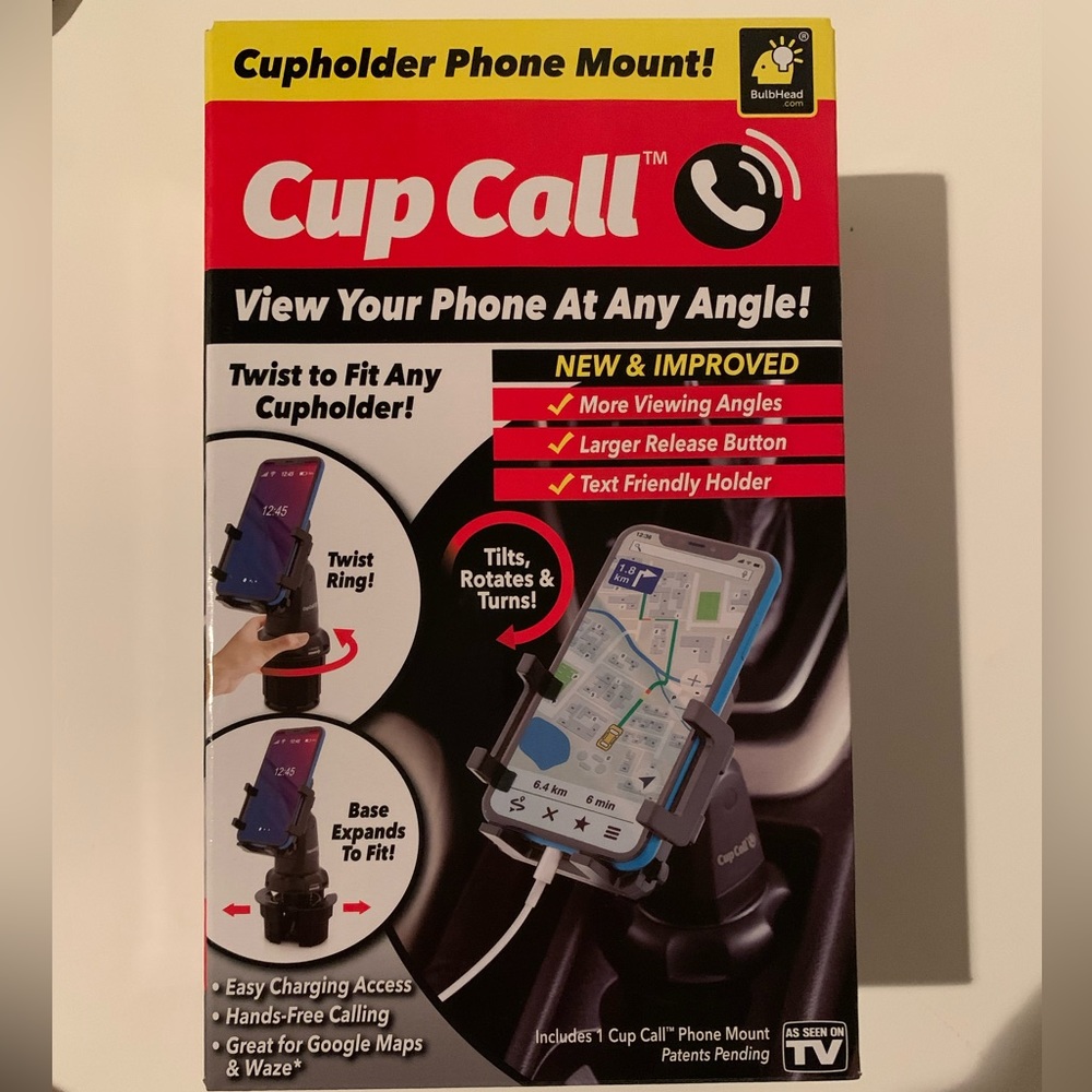 Car Cupholder Phone Mount RV Truck Golf Cart